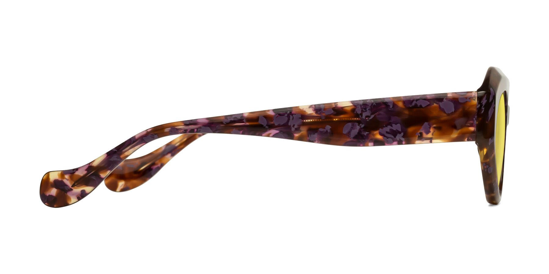 Side of Vantis in Fall Floral with Medium Yellow Tinted Lenses
