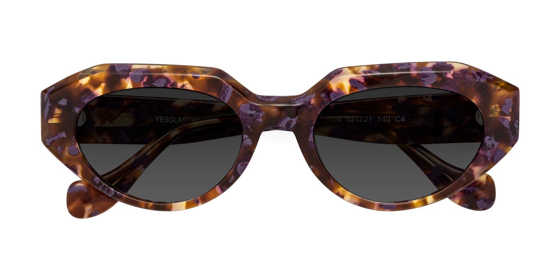 Folded Front of Vantis in Fall Floral with Gray Tinted Lenses