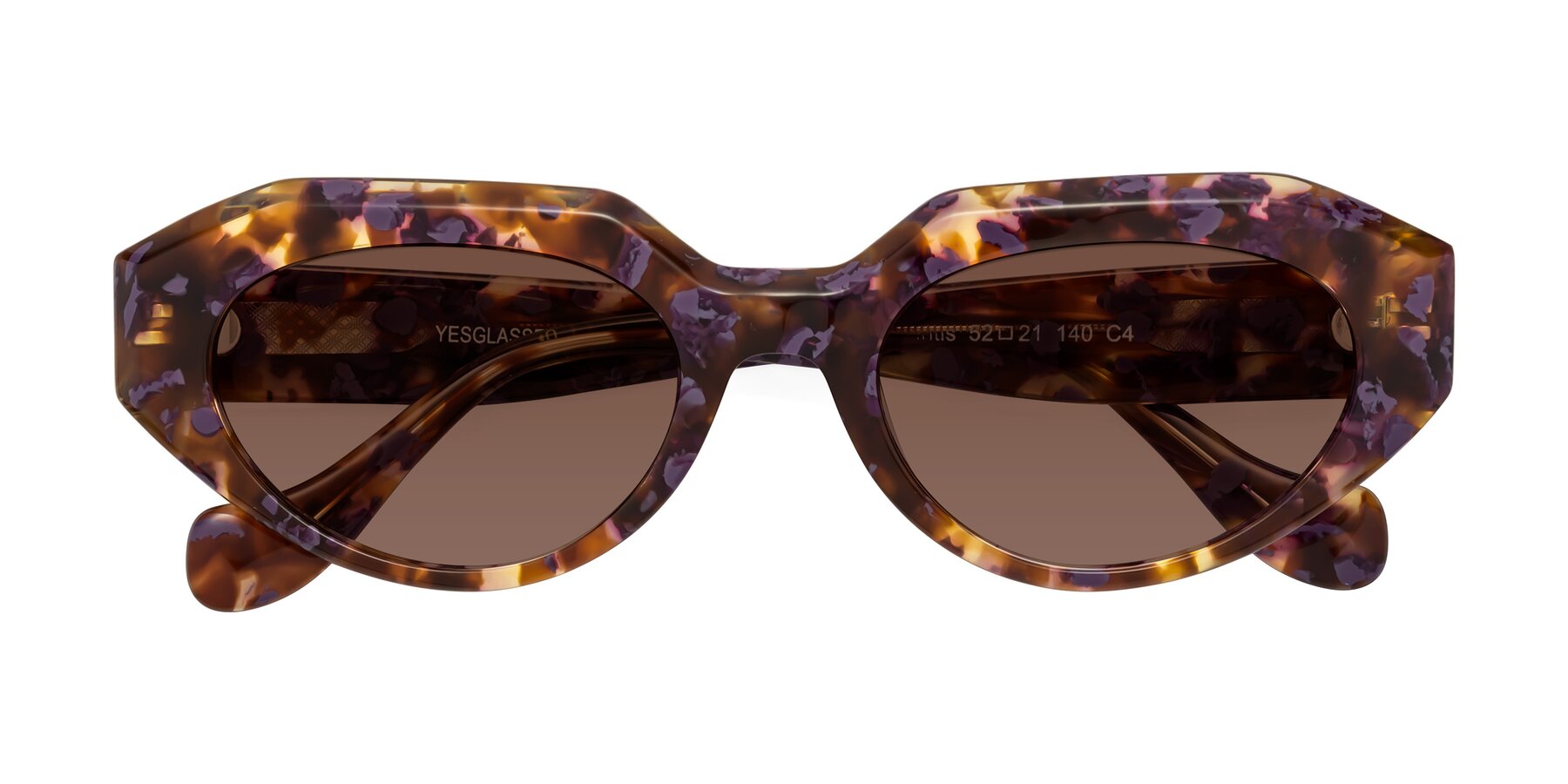 Folded Front of Vantis in Fall Floral with Brown Tinted Lenses