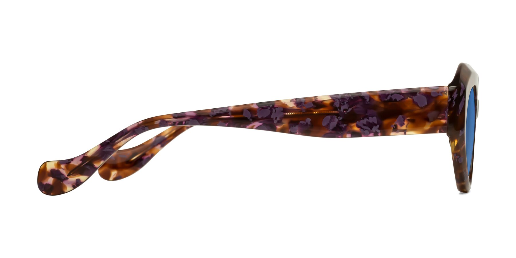 Side of Vantis in Fall Floral with Blue Tinted Lenses