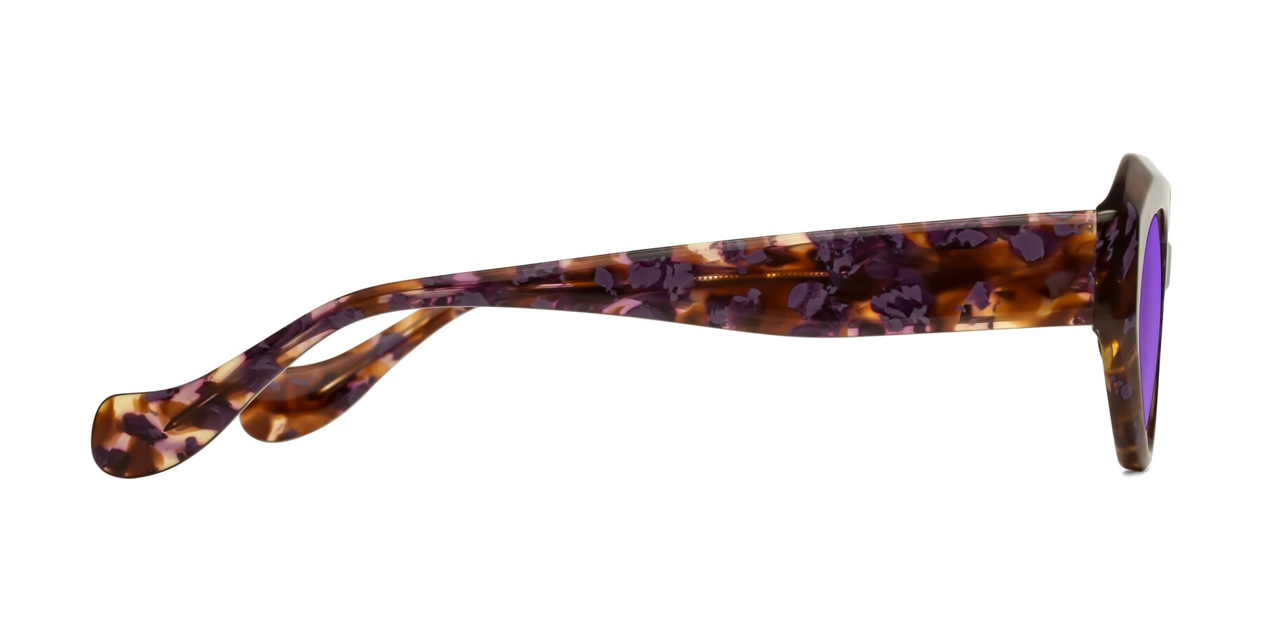 Side of Vantis in Fall Floral with Purple Tinted Lenses
