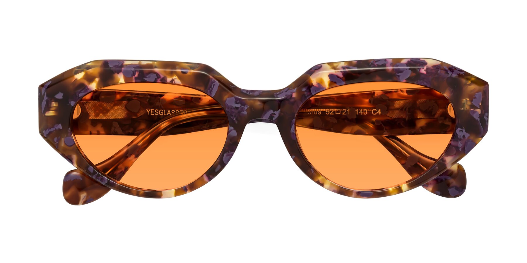 Folded Front of Vantis in Fall Floral with Orange Tinted Lenses