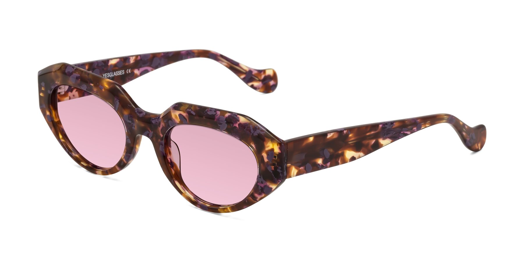 Angle of Vantis in Fall Floral with Light Wine Tinted Lenses