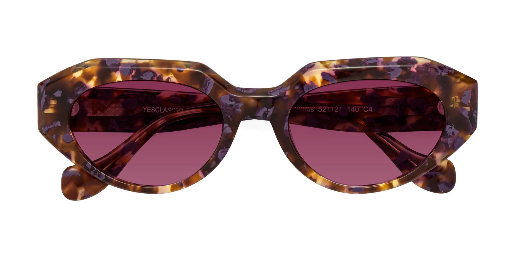 Folded Front of Vantis in Fall Floral with Wine Tinted Lenses