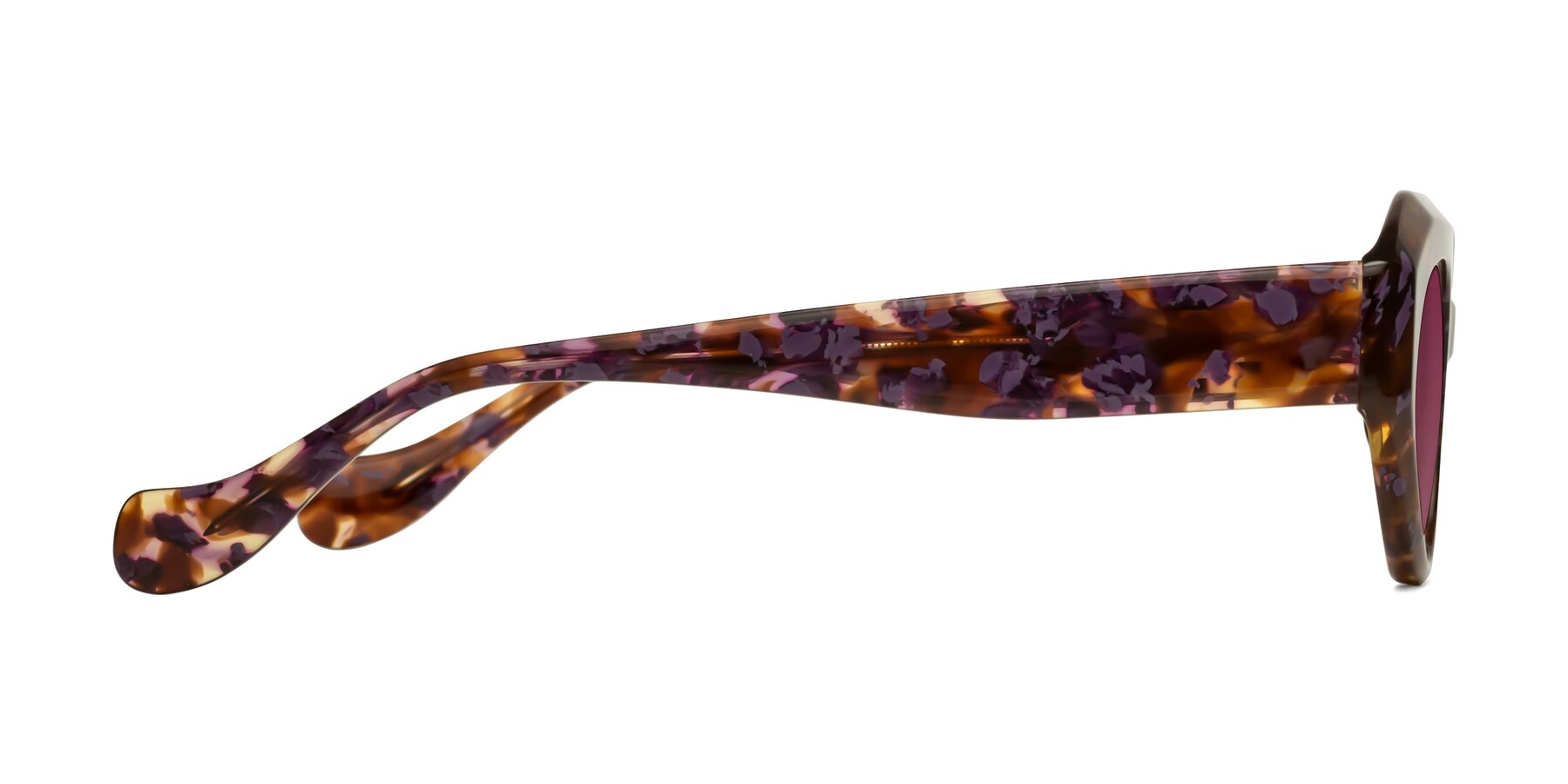 Side of Vantis in Fall Floral with Wine Tinted Lenses