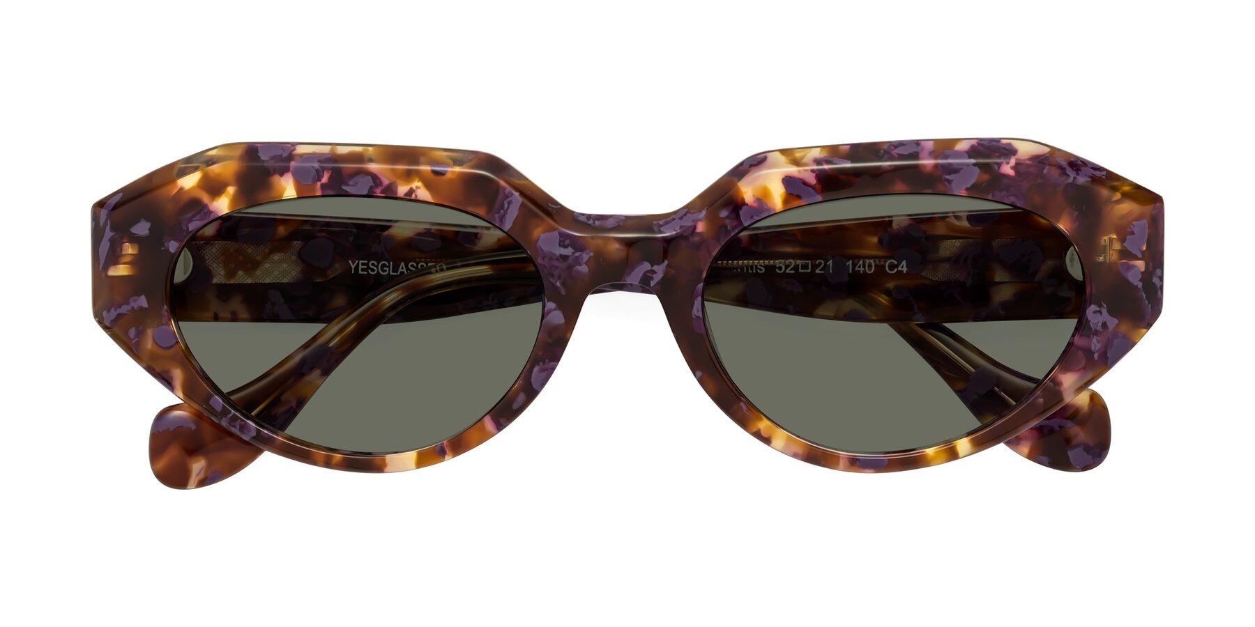 Folded Front of Vantis in Fall Floral with Gray Polarized Lenses
