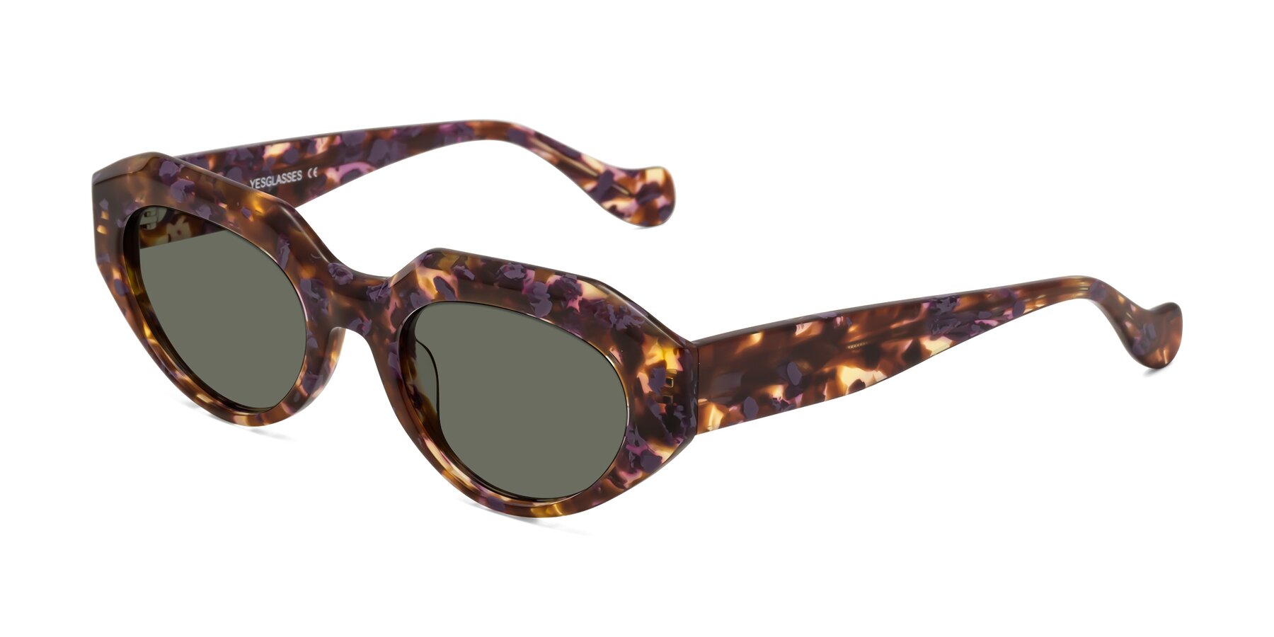 Angle of Vantis in Fall Floral with Gray Polarized Lenses