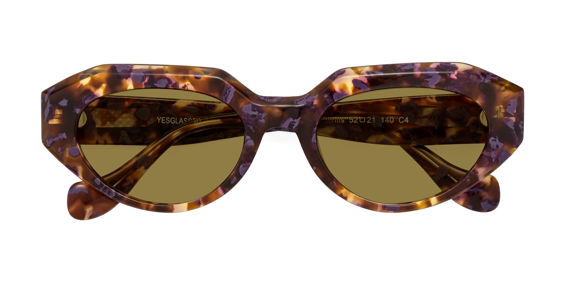 Folded Front of Vantis in Fall Floral with Brown Polarized Lenses