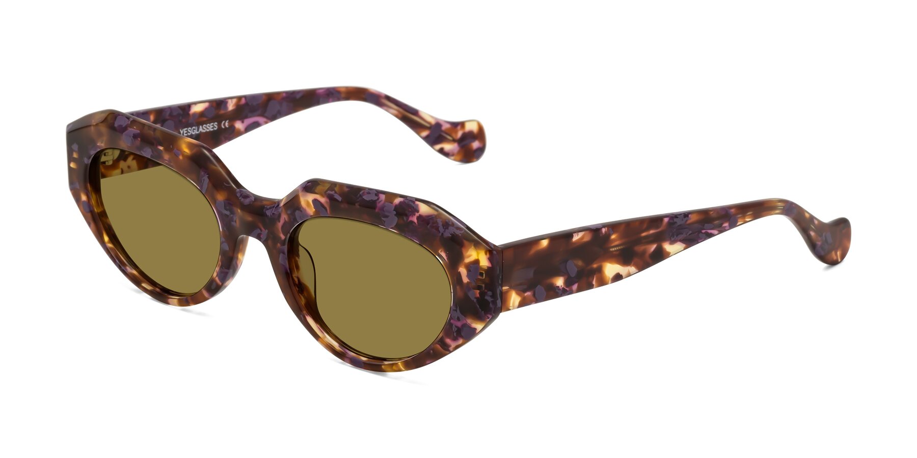 Angle of Vantis in Fall Floral with Brown Polarized Lenses