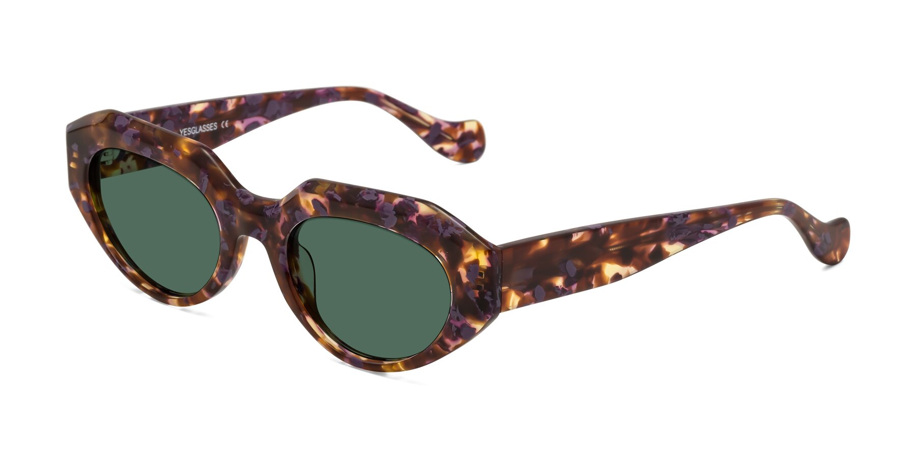 Angle of Vantis in Fall Floral with Green Polarized Lenses