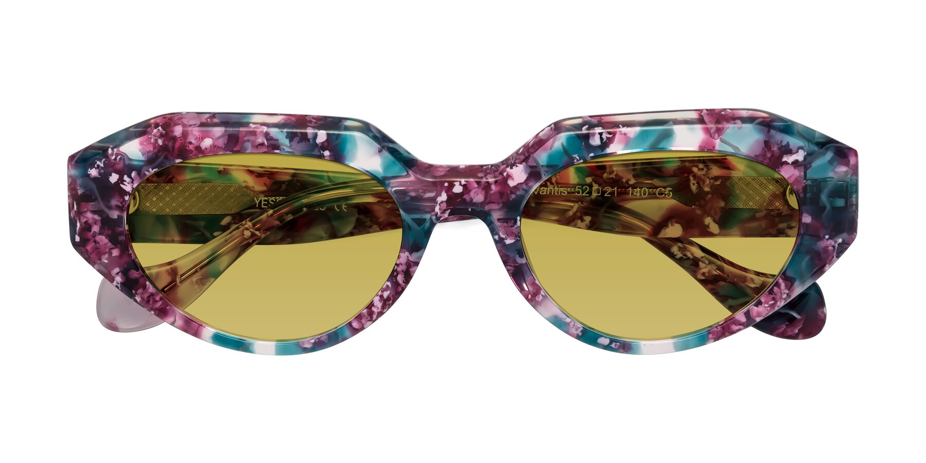 Folded Front of Vantis in Spring Floral with Champagne Tinted Lenses
