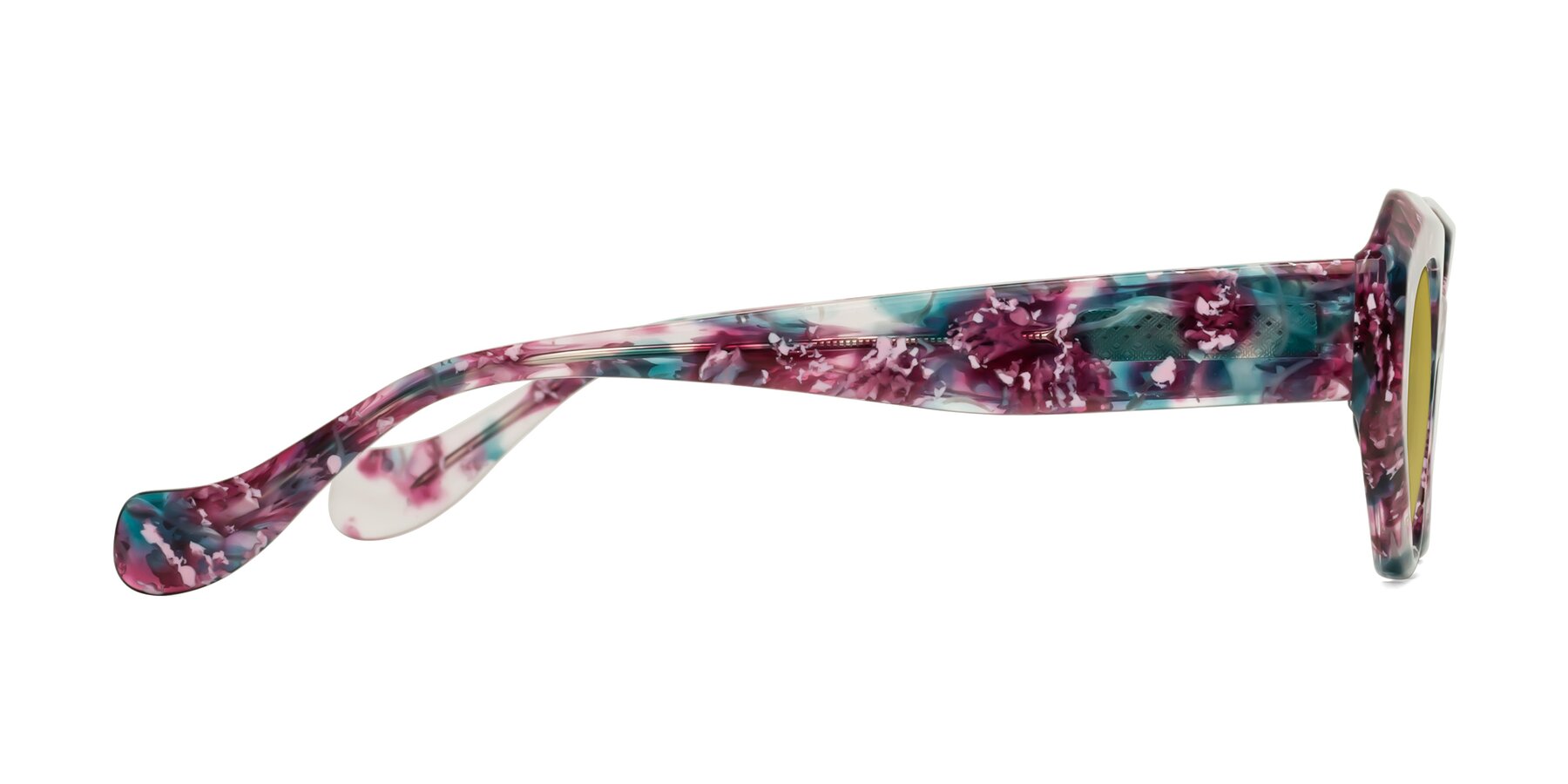 Side of Vantis in Spring Floral with Champagne Tinted Lenses