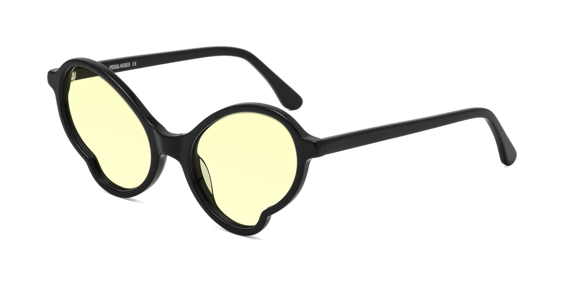 Angle of Gabriel in Black with Light Yellow Tinted Lenses