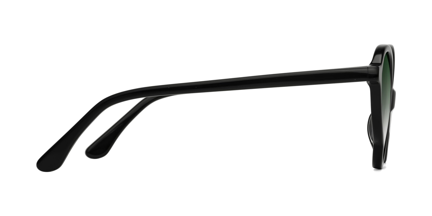 Side of Gabriel in Black with Green Gradient Lenses