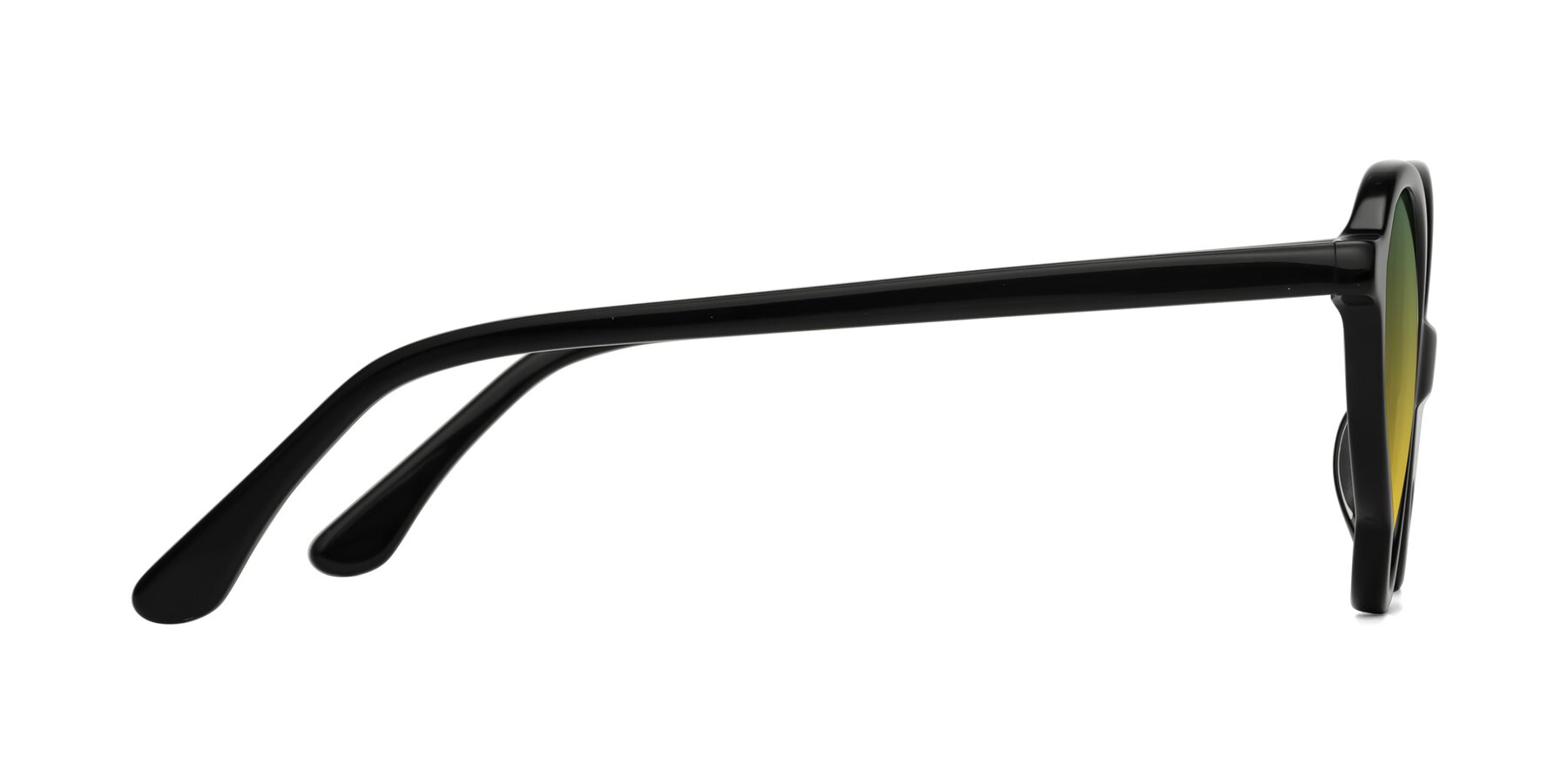 Side of Gabriel in Black with Green / Yellow Gradient Lenses