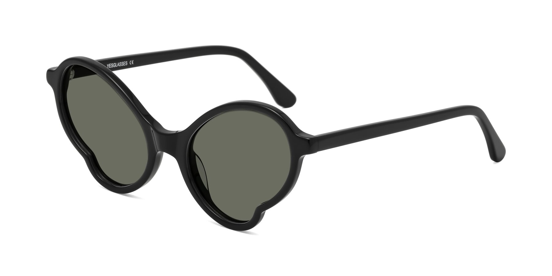 Angle of Gabriel in Black with Gray Polarized Lenses