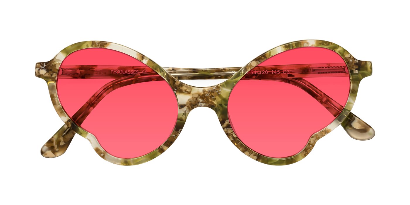Gabriel - Green Floral Tinted Sunglasses