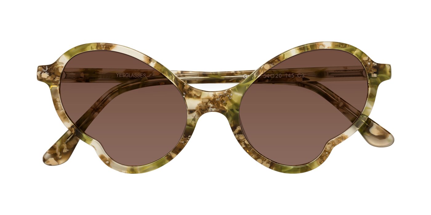 Gabriel - Green Floral Tinted Sunglasses