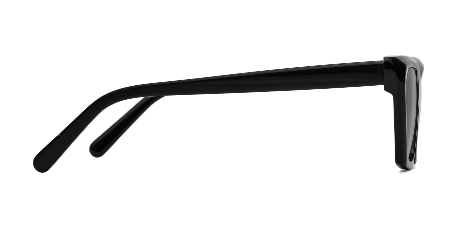 Side of Khoi in Black with Light Gray Tinted Lenses