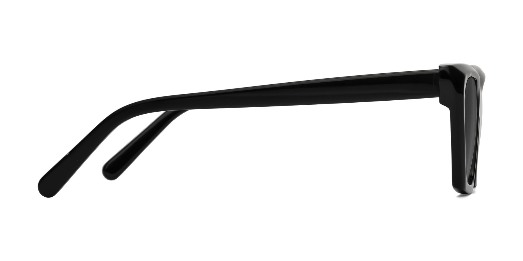 Side of Khoi in Black with Medium Gray Tinted Lenses