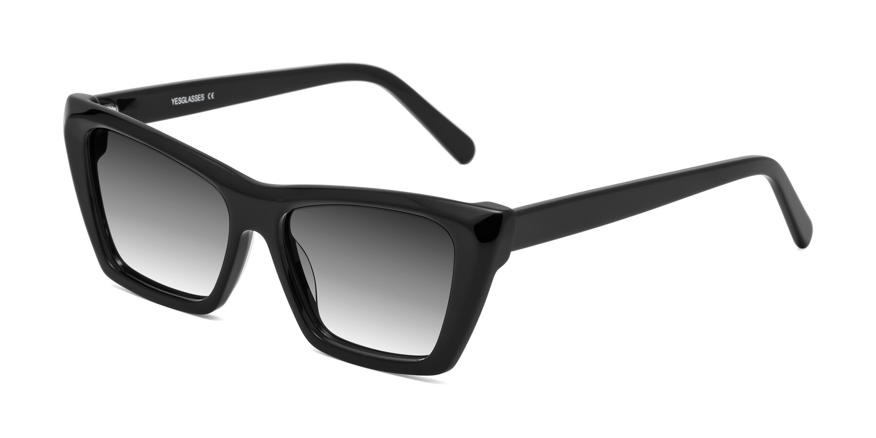 Angle of Khoi in Black with Gray Gradient Lenses