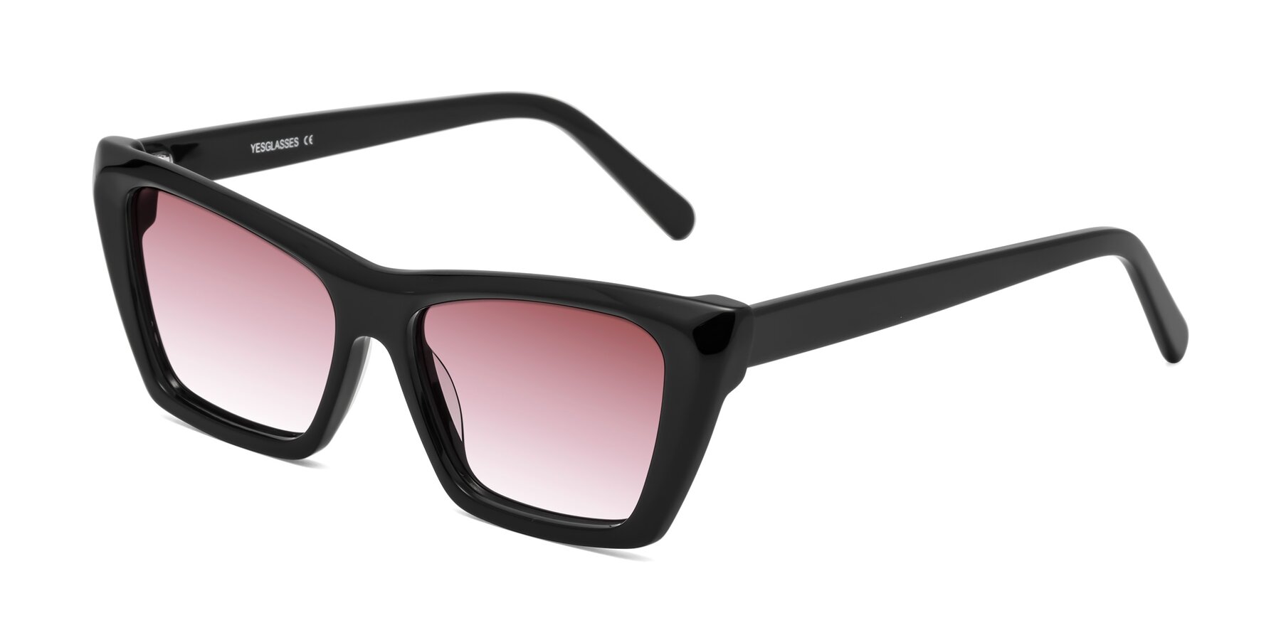 Angle of Khoi in Black with Garnet Gradient Lenses