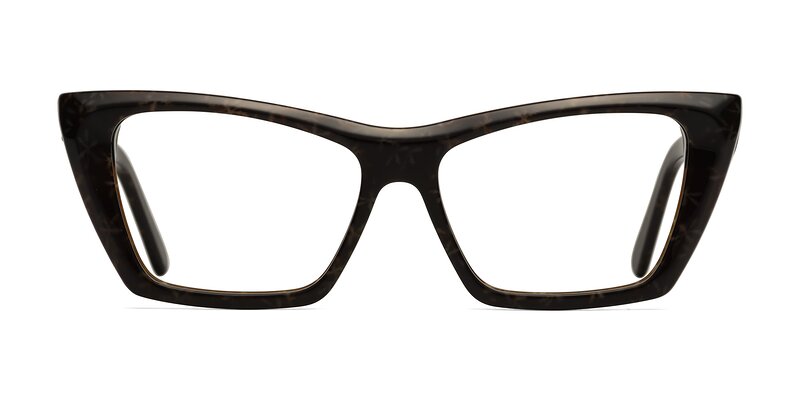 Khoi - Brown Snowflake Eyeglasses