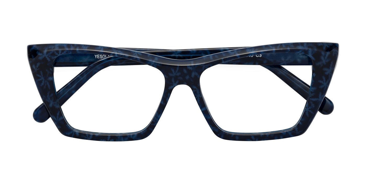 Khoi - Blue Snowflake Blue Light Glasses