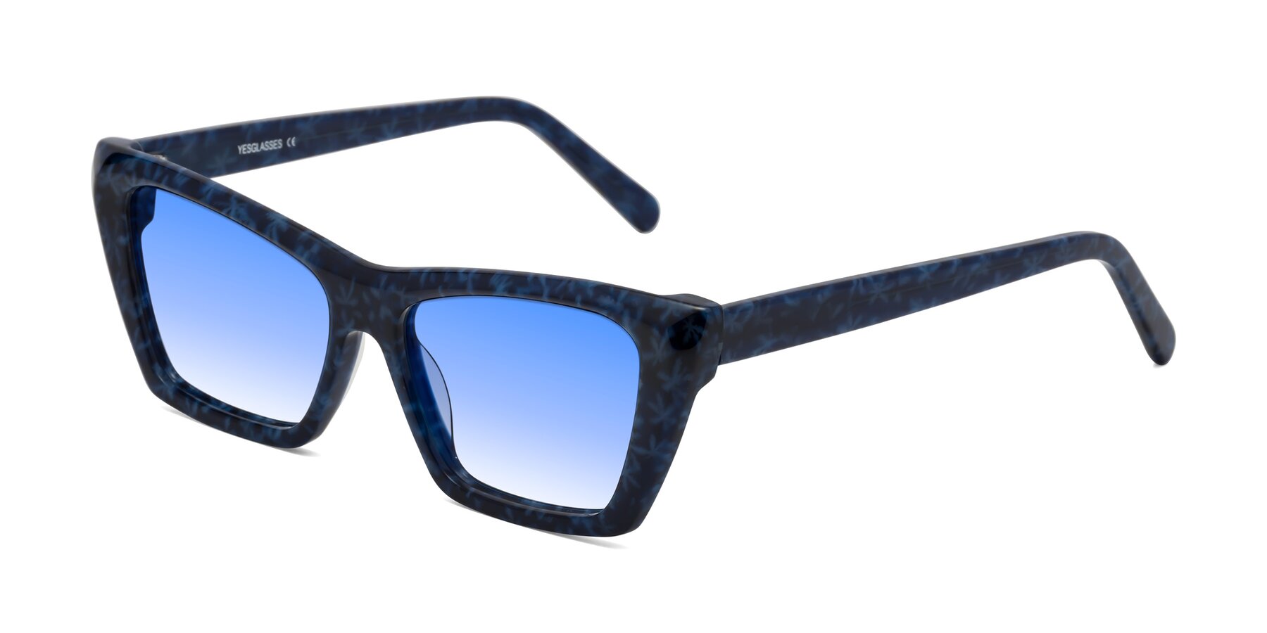 Angle of Khoi in Blue Snowflake with Blue Gradient Lenses