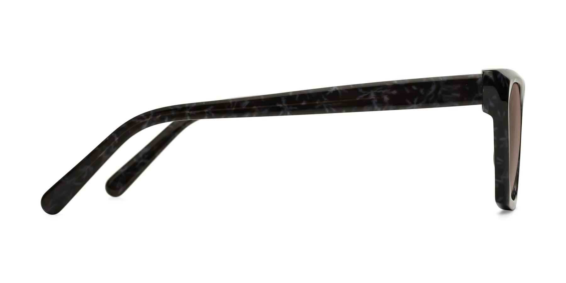 Side of Khoi in Dark Gray Snowflake with Medium Brown Tinted Lenses