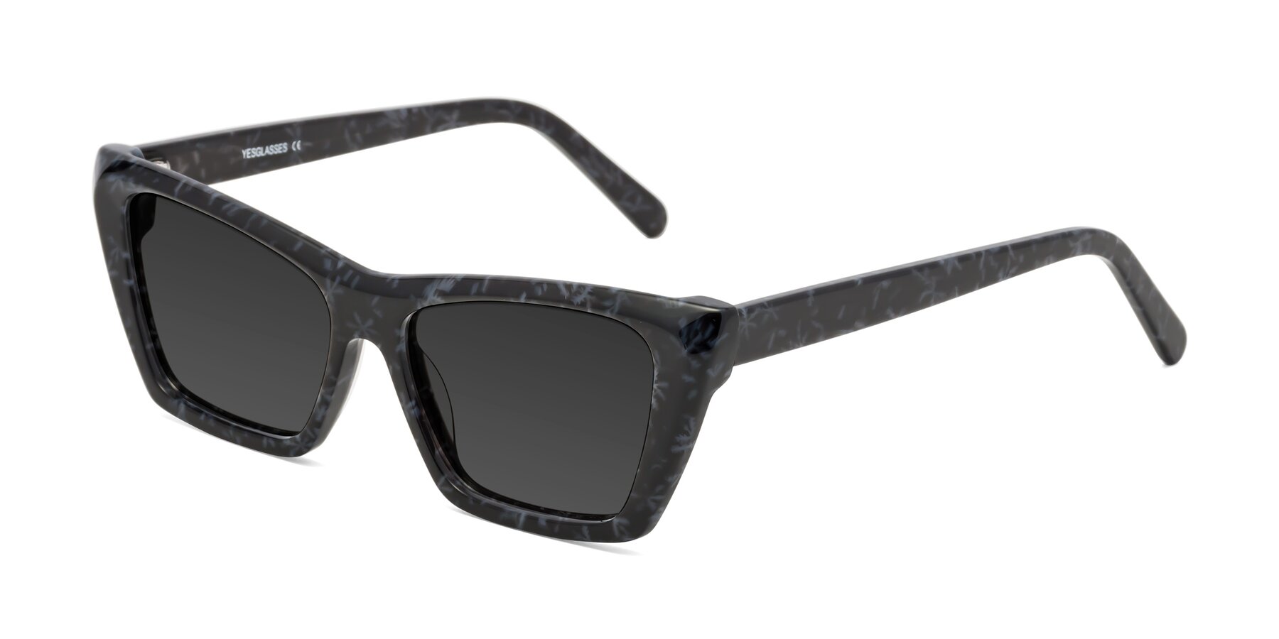 Angle of Khoi in Dark Gray Snowflake with Gray Tinted Lenses