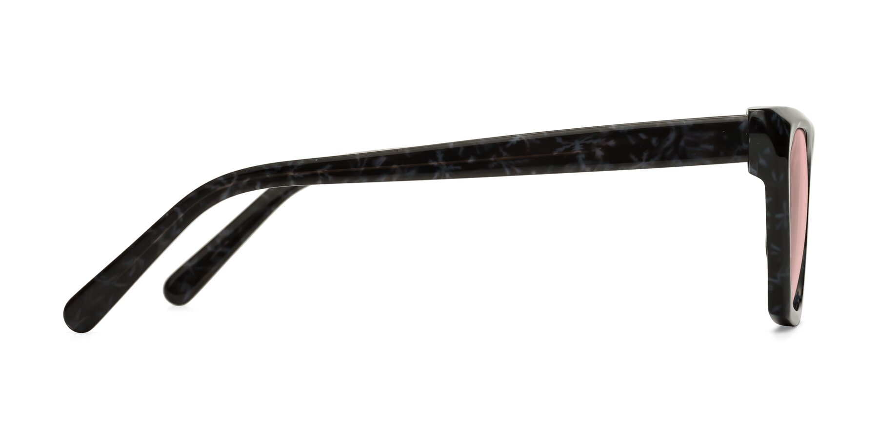 Side of Khoi in Dark Gray Snowflake with Light Garnet Tinted Lenses