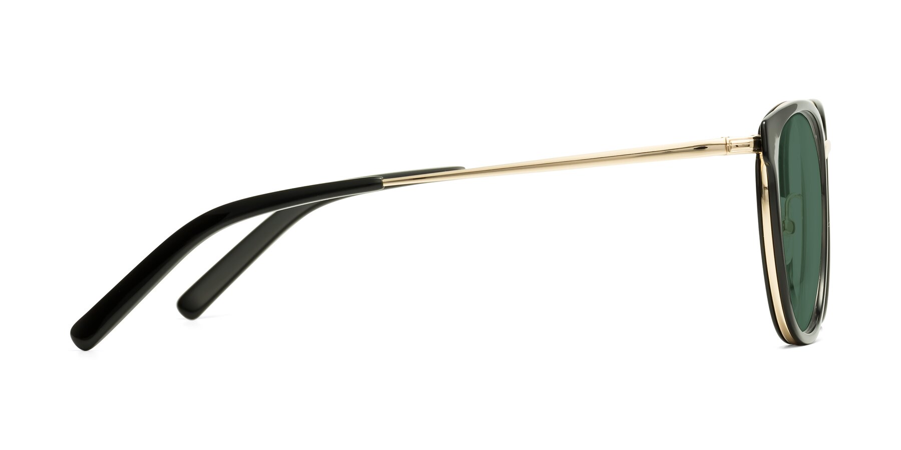 Side of Callie in Black-Gold with Green Polarized Lenses