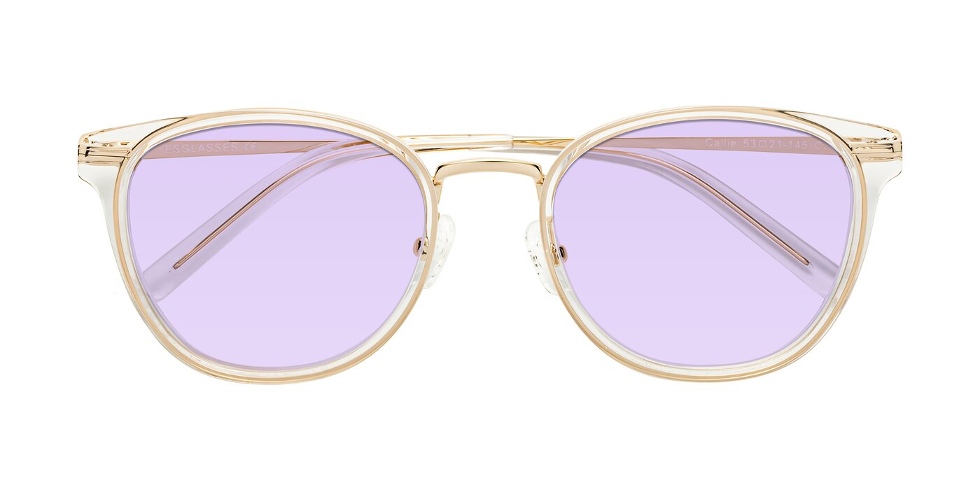 Callie - Clear/Gold Tinted Sunglasses