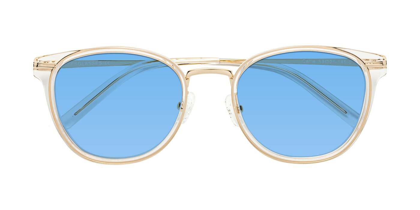 Callie - Clear/Gold Tinted Sunglasses