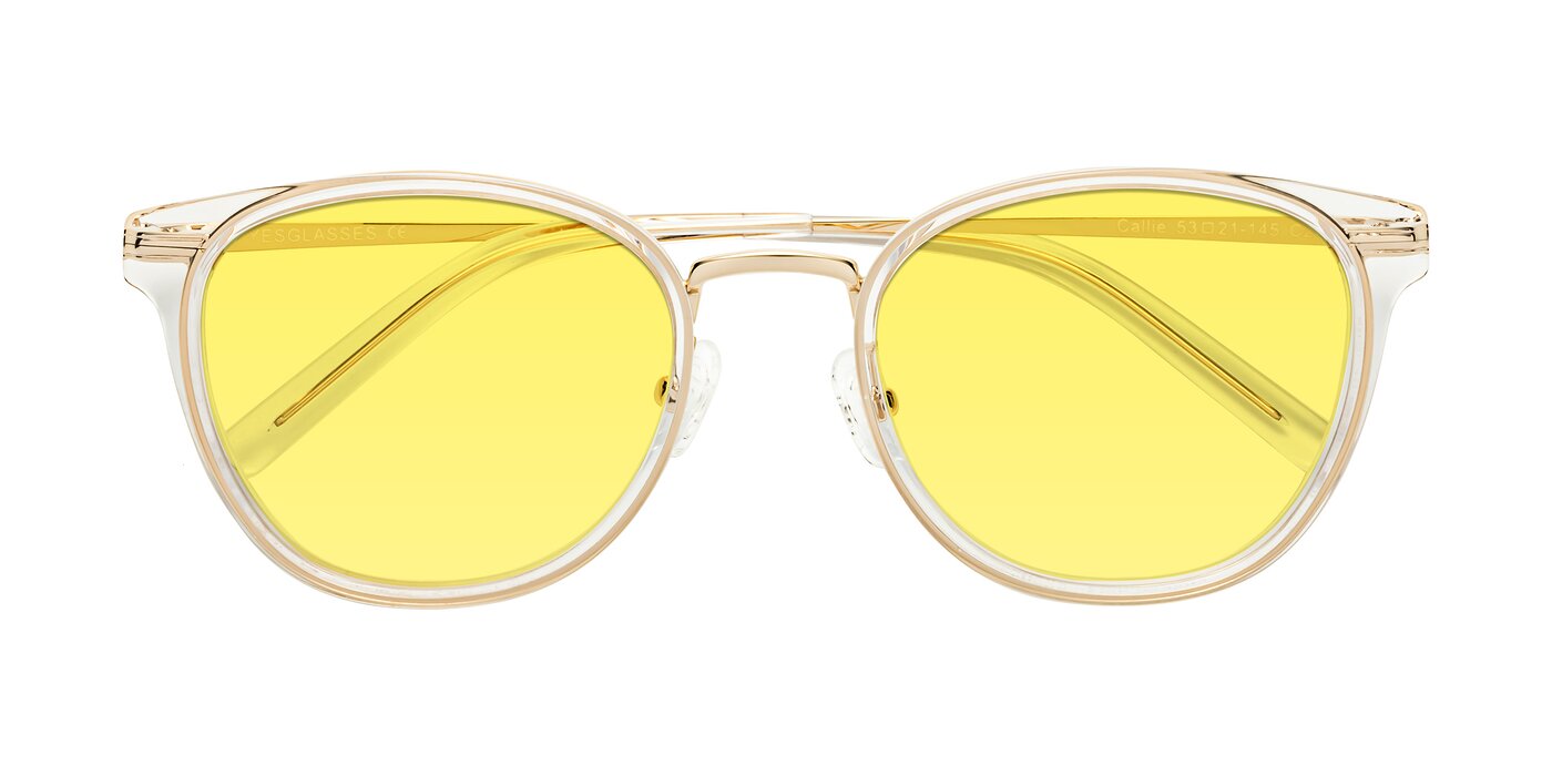 Callie - Clear/Gold Tinted Sunglasses