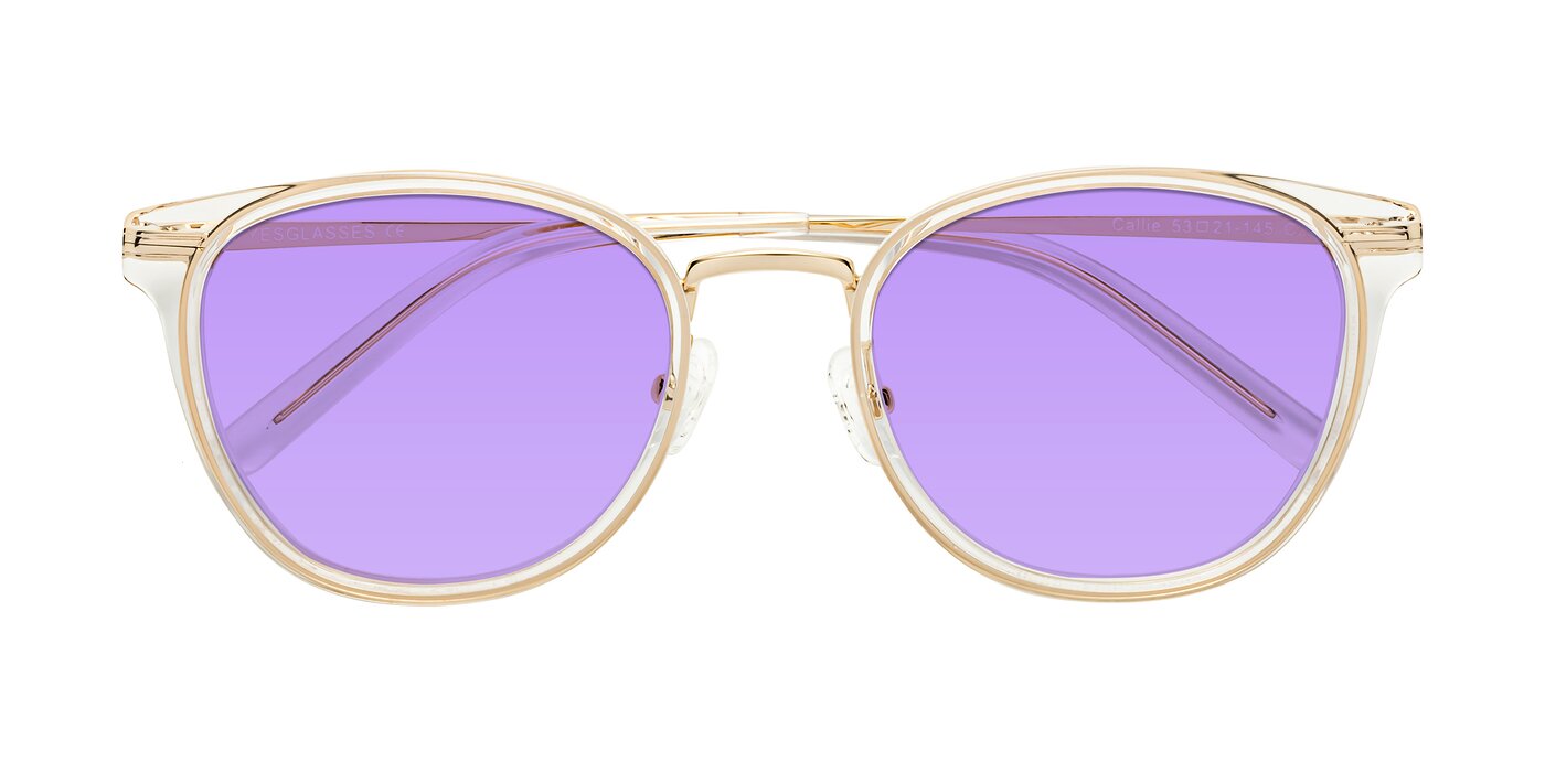 Callie - Clear/Gold Tinted Sunglasses