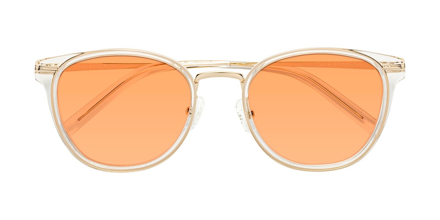 Callie - Clear/Gold Tinted Sunglasses