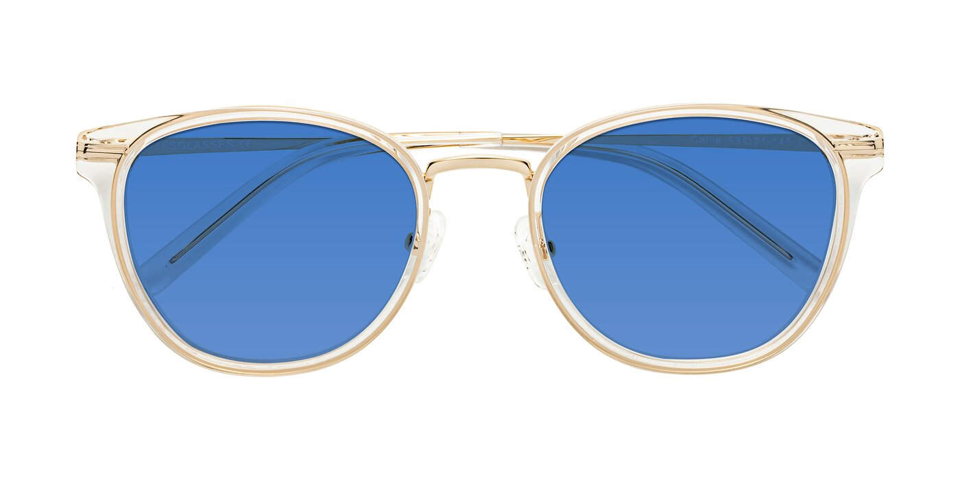 Callie - Clear/Gold Tinted Sunglasses