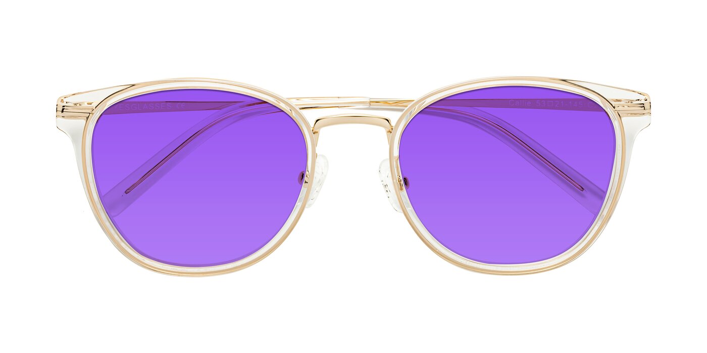 Callie - Clear/Gold Tinted Sunglasses