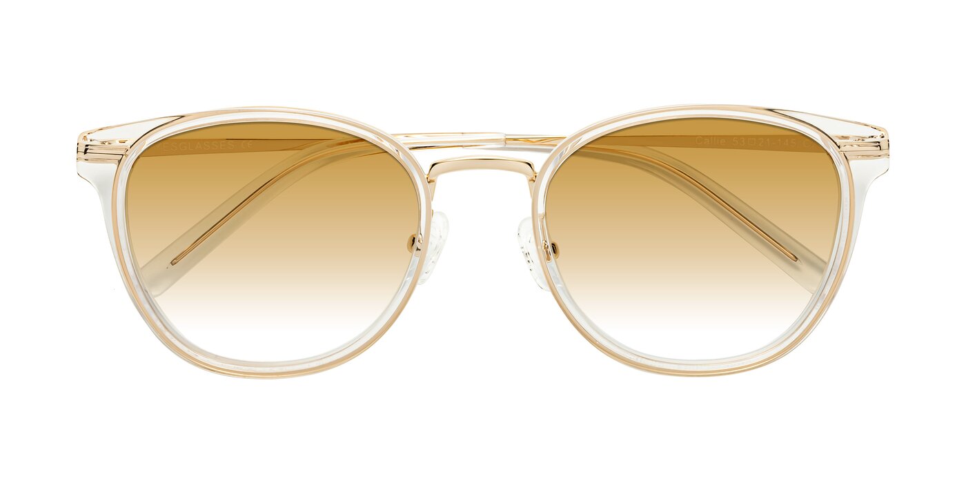Callie - Clear/Gold Gradient Sunglasses
