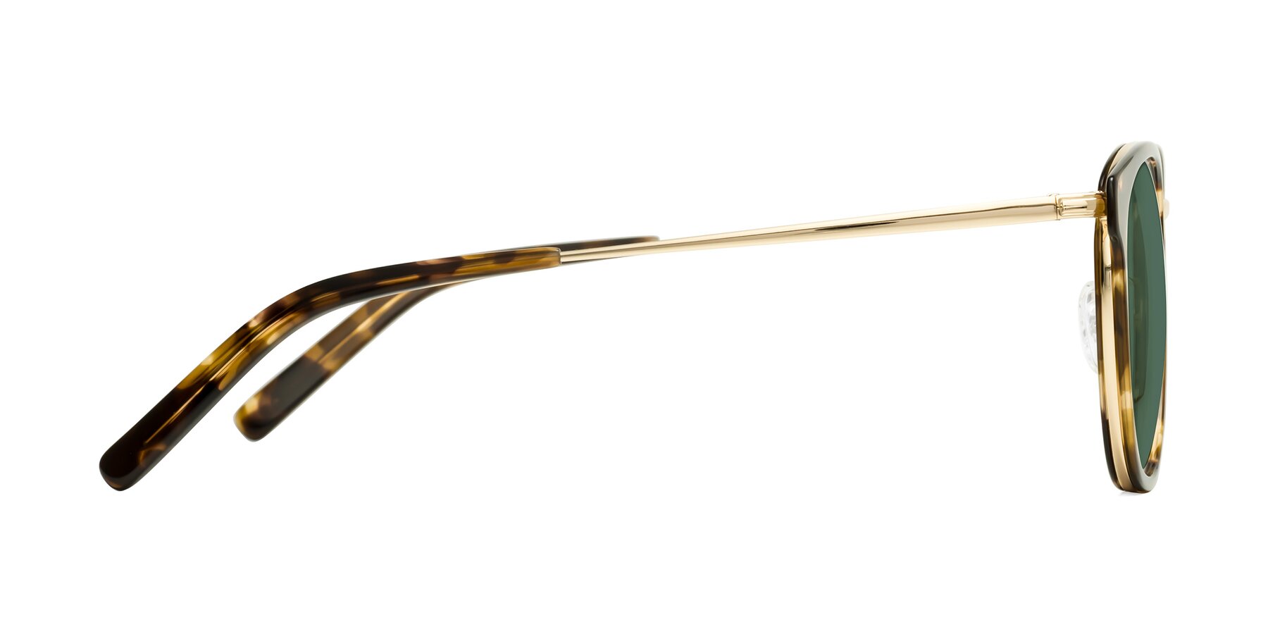 Side of Callie in Tortoise-Gold with Green Polarized Lenses
