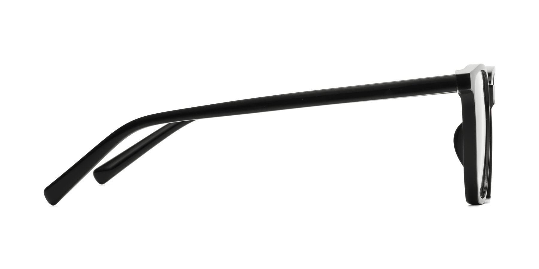 Side of Brave in Black with Clear Eyeglass Lenses