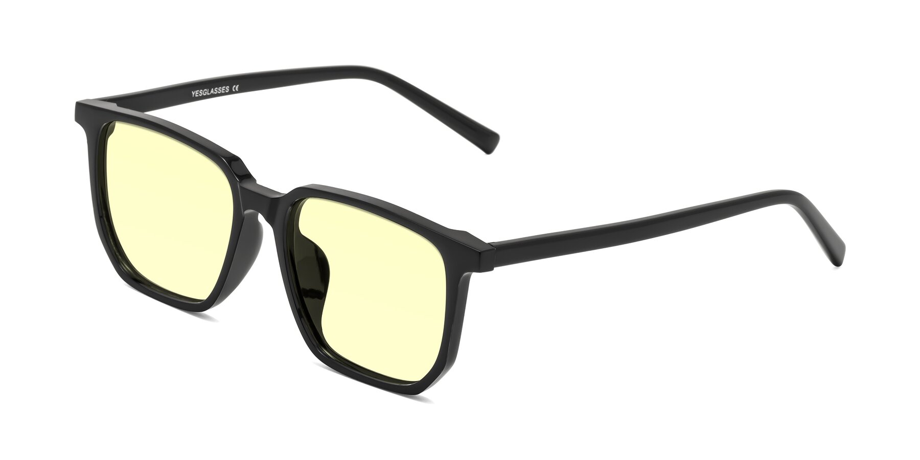 Angle of Brave in Black with Light Yellow Tinted Lenses