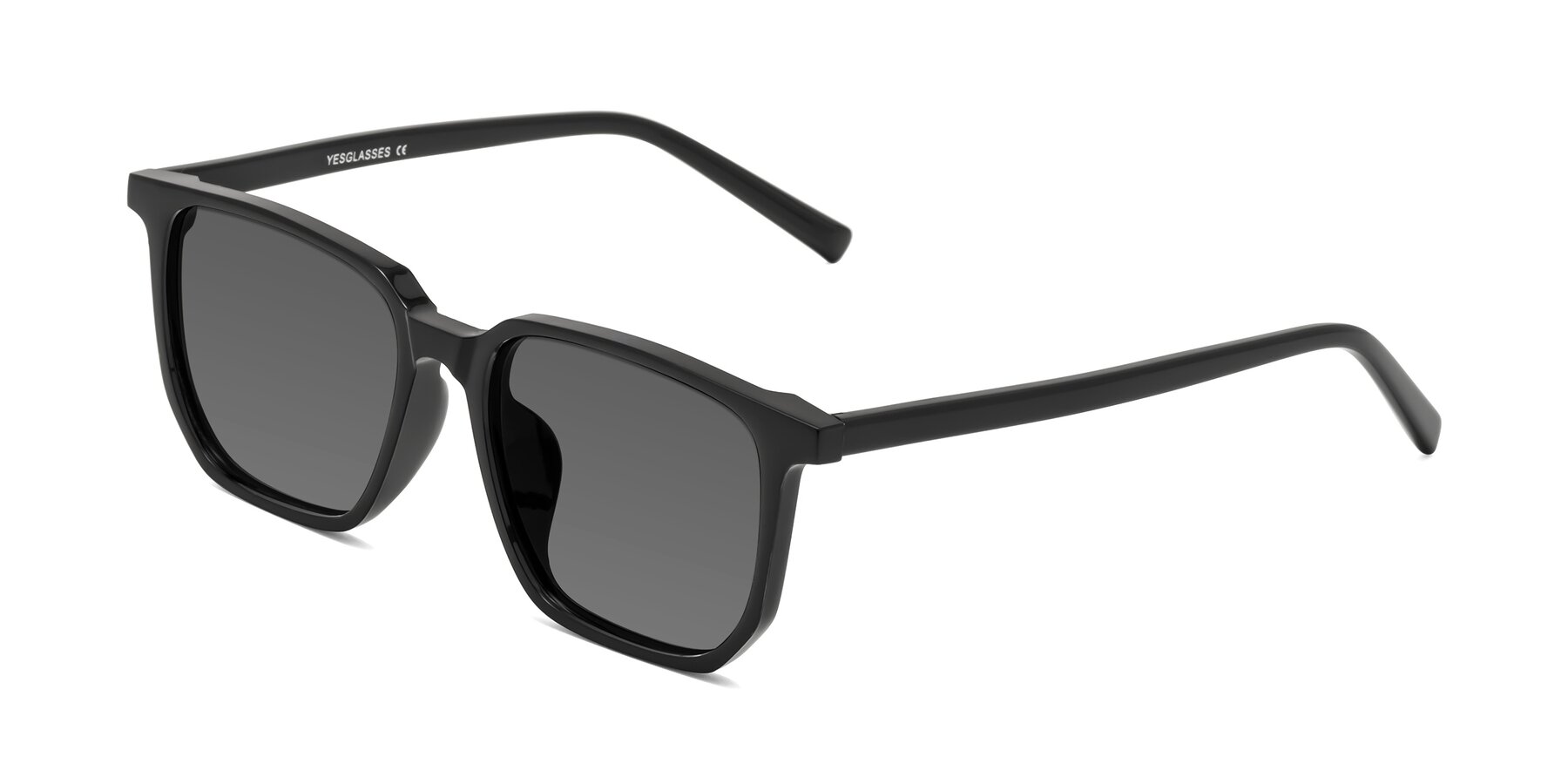 Angle of Brave in Black with Medium Gray Tinted Lenses