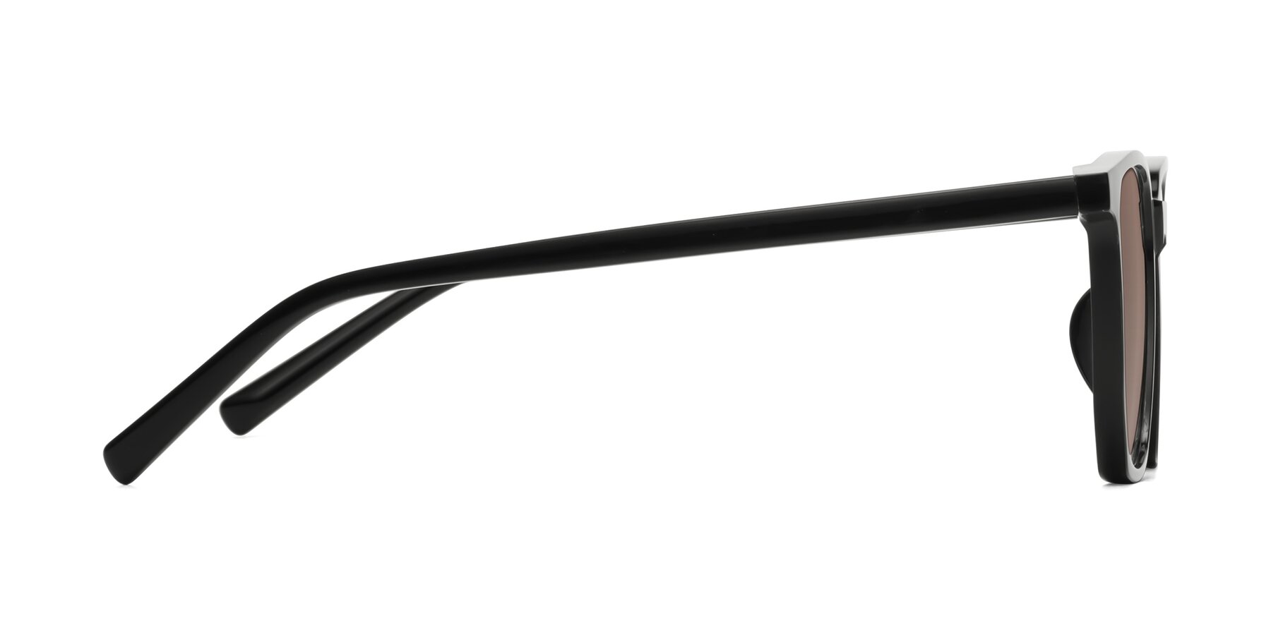 Side of Brave in Black with Medium Brown Tinted Lenses
