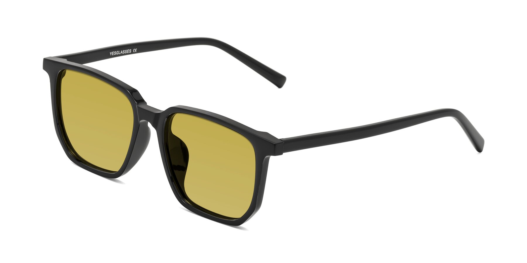 Angle of Brave in Black with Champagne Tinted Lenses