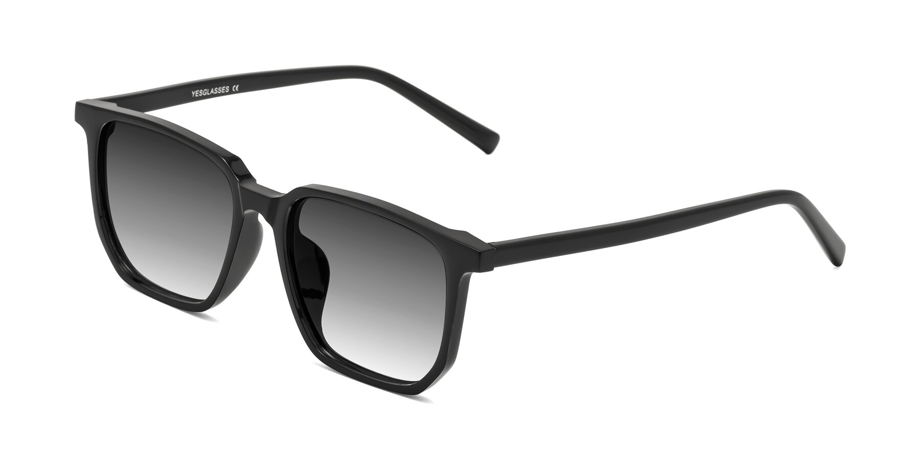 Angle of Brave in Black with Gray Gradient Lenses