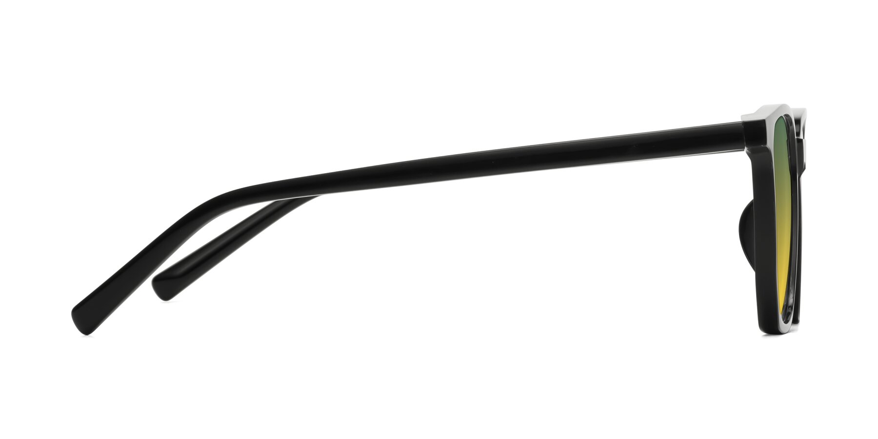 Side of Brave in Black with Green / Yellow Gradient Lenses