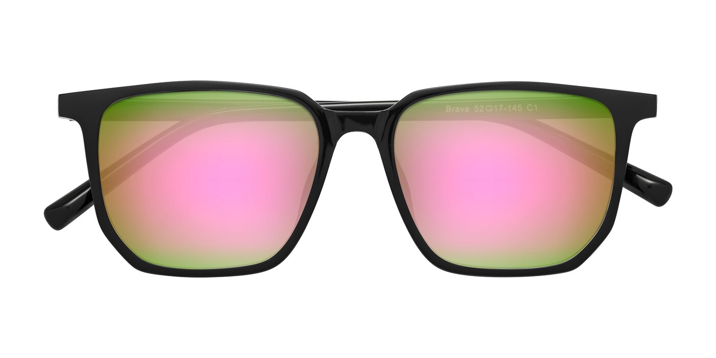 Brave - Black Flash Mirrored Sunglasses